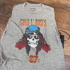 Gray Guns N' Roses Graphic Tank Top new with tags